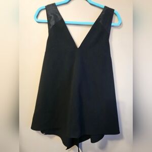 Rachel Rachel Roy Women's Size S Sleeveless Cross Back Top Satin Straps Black